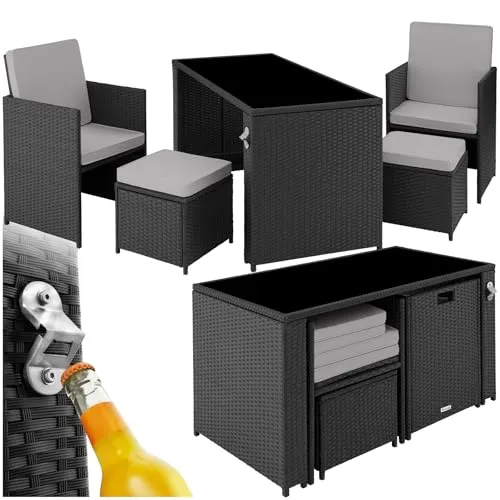 tectake® Rattan Sitzgruppe für 2 bis 4 Personen