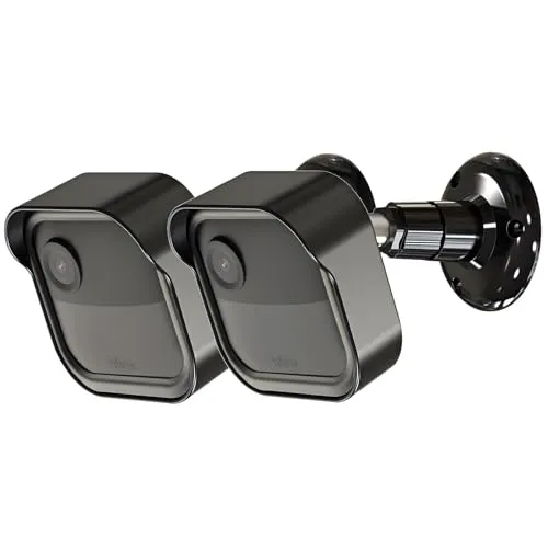 Blink Outdoor Camera Halterung, die 360° Verstellbare Wandhalterung mit Schutzhülle für die Neue Blink Outdoor Kamera und das Blink Indoor Sicherheitssystem(Schwarz, 2 Stück)