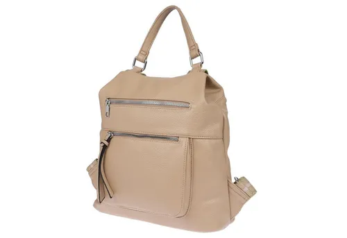 Christian Wippermann Damen Rucksack in Leder Optik - Stylischer Damen Rucksack aus PU, regenfest und wasserabweisend. Maße: 29,5 x 31 x 11 cm. Mit sicherem Rückfach und mehreren Fächern für Schlüssel und Smartphone. Ideal für den Alltag!