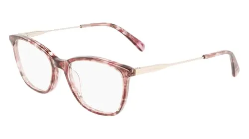 LONGCHAMP LO2683 615 TEXTURED ROSE Damenbrille - Klassische Brillenfassung für Damen, stilvoller roter Rahmen für einen eleganten Look.