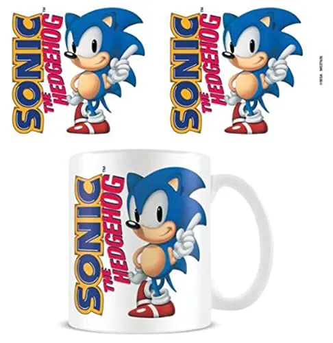 Pyramid International Sonic The Hedgehog (Classic Sonic Design) 315ml Keramik-Kaffeebecher, Kaffeetasse - Offizielles Merchandise