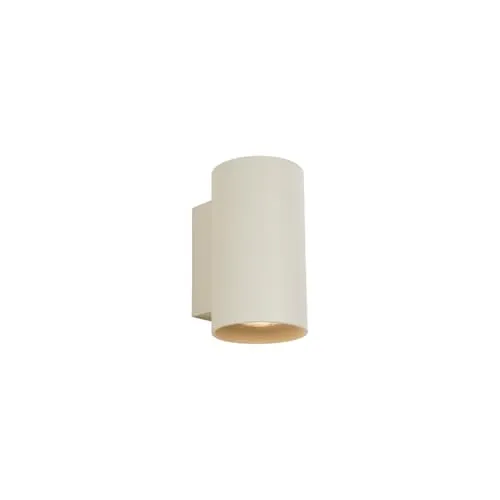 Qazqa Moderne Wandleuchte Beige GU10 2-flammig Sandy I von QAZQA