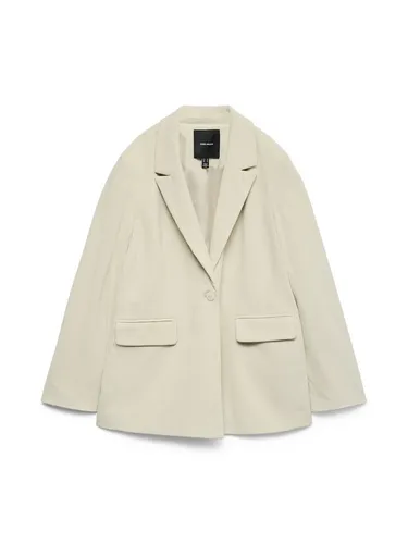 Vero Moda Blazer in Beige - L - Business-Mode mit elegantem Reverskragen, ideal für den professionellen Look im Büro oder bei Meetings.