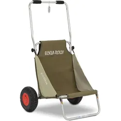 Eckla Beach Rolly - Olivgrün, Luftbereift, Multifunktional - Camping-Möbel, ideal für Strand, Picknicks und Camping, mit hoher Tragkraft von bis zu 130 kg und extra großen Luftreifen für mühelosen Transport auf jedem Terrain.