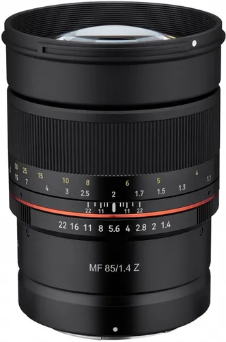 Samyang MF 85mm F1.4 Z für Nikon Z - Hochwertiges Portraitobjektiv - Kamera- & Video-Objektive, lichtstark mit Blende F1.4 für beeindruckende Portraits und kreative Unschärfeeffekte.