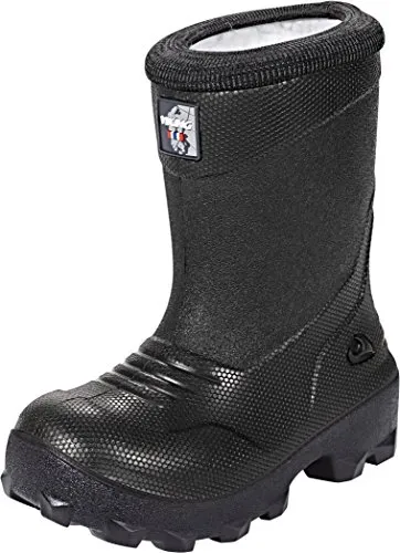 Viking Frost Fighter Stiefel 32 EU Black Grey - Wanderschuhe für Kinder, PVC-frei und mit praktischem Schneefang, ideal für Tiefschnee und warmes Innenfutter mit Wollanteil.