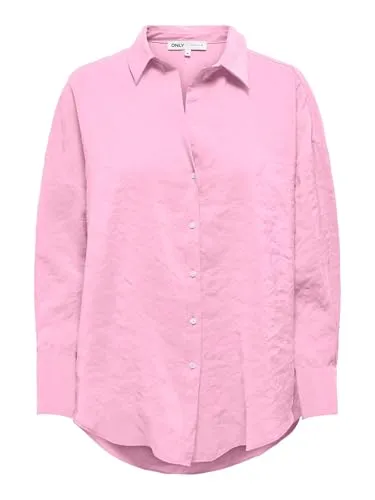 Only L/S Loose Shirt WVN Noos - Stylisches, locker geschnittenes Hemd für Jugendliche. Mit längerem Rückenteil, Knopfleiste und Ärmelbündchen für einen modernen Look.