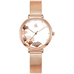 Alienwork Damen Armbanduhr Rosgold Edelstahl mit Mesh-Armband - Elegante Armbanduhr für Damen mit Japanischem Quarzwerk, sportlich und schick für jeden Anlass. Das fein gearbeitete Mesh-Armband sorgt für höchsten Tragekomfort.