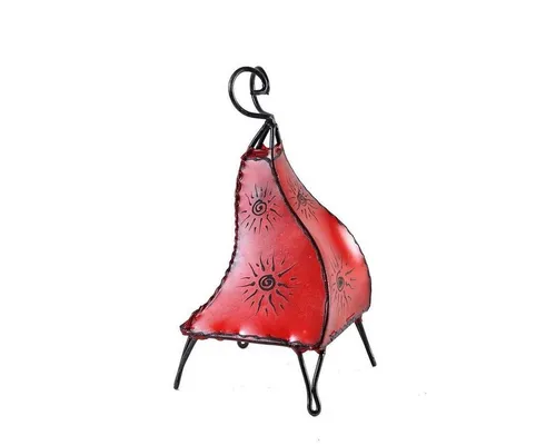 Orientalische Hennalampe Mellah Sonne - marokkanische Lederlampe - Stehlampe im orientalischen Design, handgefertigt aus hochwertigem Ziegenleder mit kunstvoller Hennamalerei. Verwandeln Sie Ihren Raum in eine romantische Wohlfühloase!