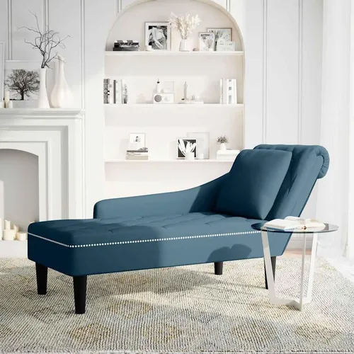 vidaXL Chaiselongue - Elegantes Indoor Lounge Sofa mit Kissen - Gartenmöbel: Stilvolle Chaiselongue aus weichem Samt, perfekt für Wohnzimmer oder Büro. Mit hochelastischem Schaumstoff und Lendenkissen für optimalen Komfort.