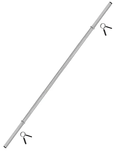 TrainHard Smooth Chrom Langhantelstange 160CM vollverchromt mit 2 x Federverschlüsse