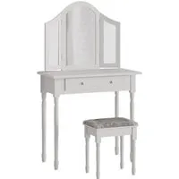 Produktbild Vicco Schminktisch Kate, Weiß, 80 cm mit Hocker