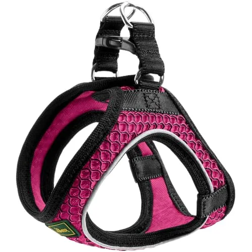 HUNTER Hundegeschirr Hilo Comfort - Pink, Easy Step-In für kleine bis mittlere Hunde - Weiteres Autozubehör: Leichtes Hundegeschirr aus innovativem 3D-Mesh-Material, ideal für kopfscheue Hunde. Reflektierende Elemente sorgen für Sicherheit bei Dunkelheit.