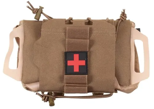 MFH Tasche, Erste-Hilfe, Tactical IFAK (Coyote tan) - Erste-Hilfe-Set für Camping & Reisen, mit Schnellzugriff und vielseitigen Tragemöglichkeiten, ideal für Notfälle im Freien.