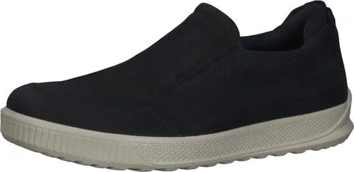 ecco BYWAY Slipper aus Nubukleder - Hochwertige Slipper aus dunkelblauem Nubukleder, ideal für den Alltag. Elastische Einsätze sorgen für einfaches An- und Ausziehen und hohen Tragekomfort.