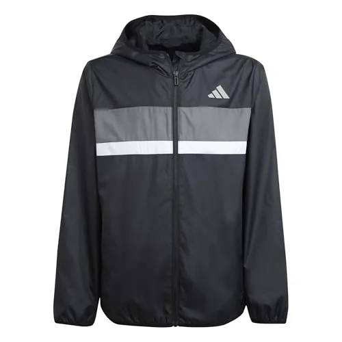 adidas Unisex Kids TIBERIO WINDBREAKER in schwarz von adidas