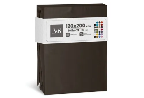 BETTWAESCHE-MIT-STIL Spannbettlaken Mako Satin Spannbettlaken, Matratzenhöhe 21-30 cm, Mako-Satin, Gummizug: rundum, (1 Stück)