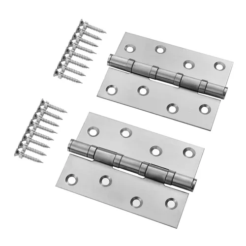 2x Edelstahl Scharniere 100mm Türband Türscharnier Scharnier Beschlag Schrauben