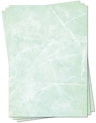 LYSCO Briefpapier Gastronomie Papier - Eis Marmor DIN A4 / DIN A5 / DIN A6 Marmorpapier, marmoriertes Papier, beidseitig bedruckt-für alle Drucker geeignet