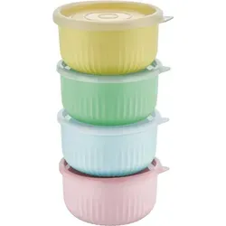 Vorratsdosen mit Deckel Luftdicht, BPA-frei (12er Set, 6x0,3L, 6x0,5L) - Bunt