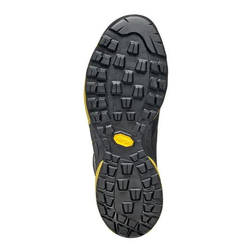 Scarpa Mescalito Mid GTX Shark/Azure (42) - Wanderschuhe mit GORE-TEX, ideal für lange, technische Zustiege und Klettersteige. Der knöchelhohe Schaft und der Geröllschutzrand bieten optimalen Schutz für den Fuß.