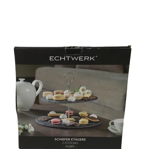 Etagere  2 Stöckig  Servierplatte Schiefer