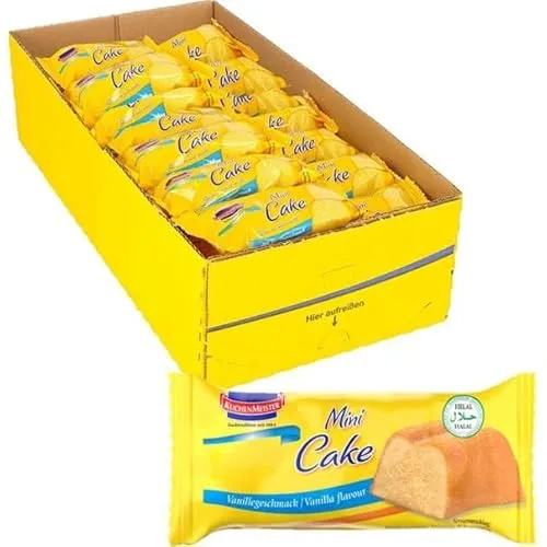 KuchenMeister Kuchen MiniCake Vanille, Rührkuchen, einzeln verpackt, je 35 g, 27 Stück