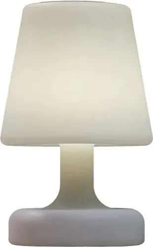 LED Solar-Tischleuchte 25x16cm mit 4 Dioden - Hochwertige Lampe für Balkon, Terrasse oder Garten, mit 2 Helligkeitsstufen und langer Brenndauer von 6-8 Stunden. Energieeffizient durch integrierten Akku und Solarpanel.