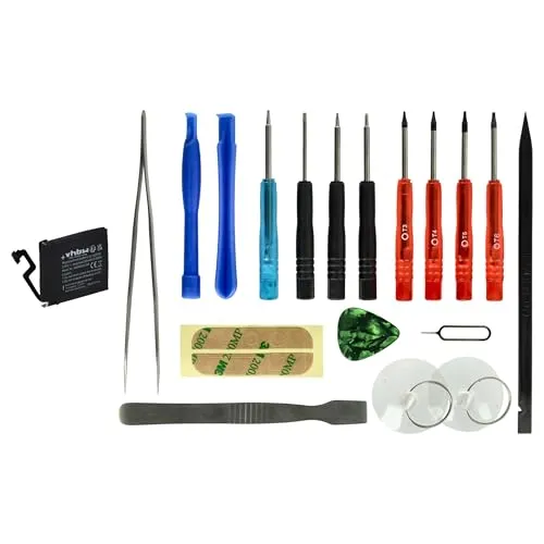 vhbw Akku kompatibel mit Apple Watch A1977, A1975, 4 40mm Smartwatch Uhr Fitnessarmband (220 mAh, 3,85 V, Li-Polymer) + Werkzeug-Set