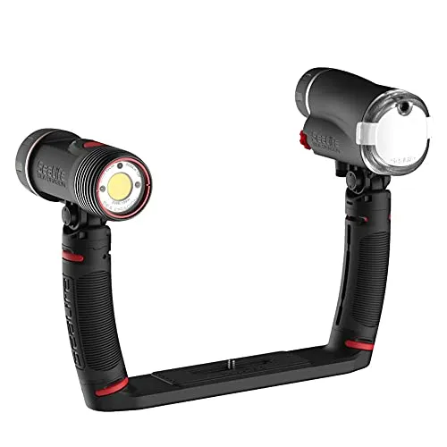SeaLife SL690 Duo Unterwasserbeleuchtung Set 3000f - Blitzgeräte mit 3000 Lumen LED-Licht, ideal für beeindruckende Unterwasseraufnahmen, einfach erweiterbar mit Flex-Connect-Zubehör.