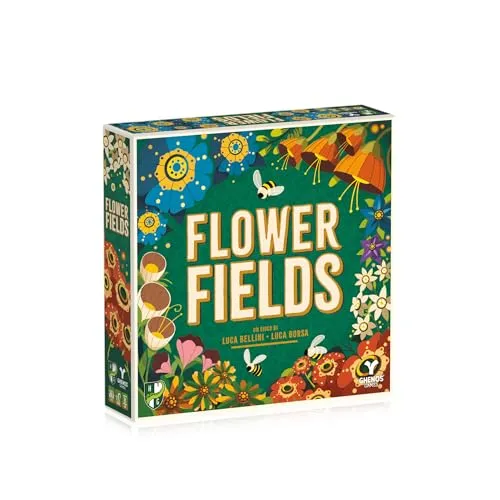 Ghenos Games Flower Fields – Abstraktes Spielplättchen – 8 Jahre – 1-4 Spieler – 40 Minuten