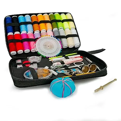 Intirilife 126-teiliges Nähset in Schwarz von Intirilife