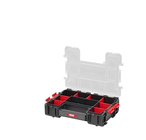 Sortimentskasten Organizer mit variablen Einteilern und seitliche Verriegelung von Kreher, Maße 30 x 22,4 x 7,4 cm (M)