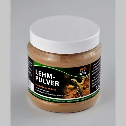 Terra Exotica Lehmpulver braun ,1 kg in Dose ,brauner Naturlehm für Sandmischung