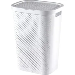 Curver Wäschebox Infinity 59L mit Punktmuster in Weiß