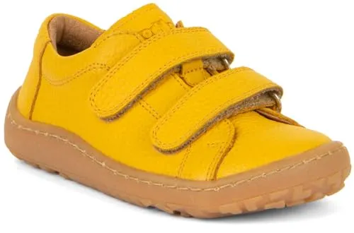 Froddo Barefoot Yellow Größe EU 30 - Sneaker für Mädchen mit hochwertigem Leder-Obermaterial für ein angenehmes Barfußgefühl und extra flexible Laufsohle, perfekt für aktive Freizeit.