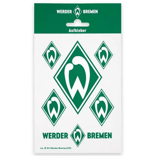 SV Werder Bremen Aufkleber Raute 6er-Set Autoaufkleber Logo Werder Fanartikel