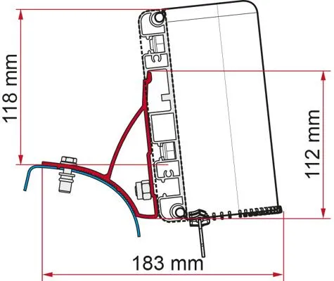 Fiamma Kit Renault Trafic Markisenadapter für Fiamma Compass ab 2015 B-Ware
