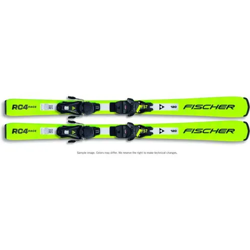 Fischer RC4 Race JR Kinderski 150 cm mit FS 7 CA JR Bindung - Kinderski für schnelle Lernfortschritte, leicht und fehlerverzeihend. Mit Air Power Construction für einfaches Handling und On-Piste Rocker für müheloses Fahren.