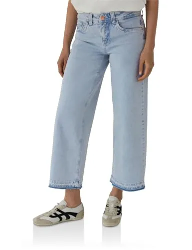 Street One Studio Mid Waist Wide Leg Jeans mit Ziersaum