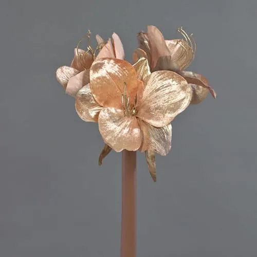 artplants.de Künstliche Amaryllis Kirsty, Lachs, 70cm