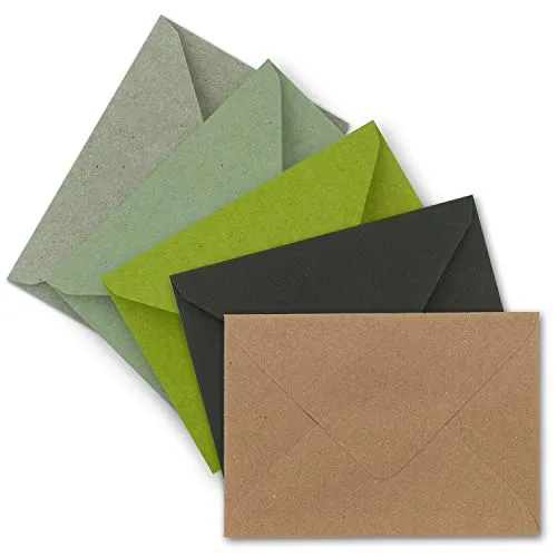 50x Briefumschläge Farbenmix-Paket DIN C6 114 x 162 mm, Farbenmix