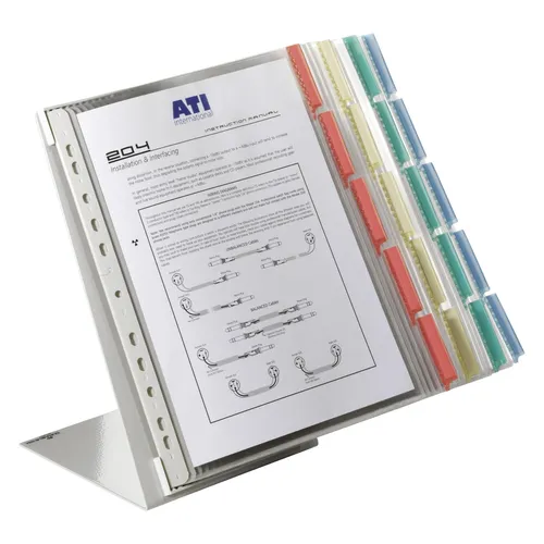 DURABLE Sichttafelsystem Tischständer 568800 DIN A4 farbsortiert - Praktisches Sichttafelsystem für DIN A4, ideal für Präsentationen und Organisation; inklusive 20 farbigen Sichttafeln für eine ansprechende Darstellung.