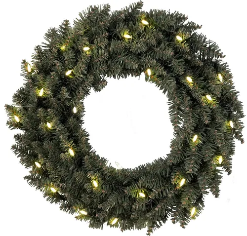 Star Trading LED Weihnachtskranz Calgary - Nussknacker Kranz mit warmweißen LEDs, perfekt für festliche Dekoration und stimmungsvolle Beleuchtung während der Weihnachtszeit.
