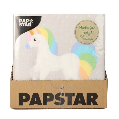 Papstar Servietten Unicorn in grau von Serviertten