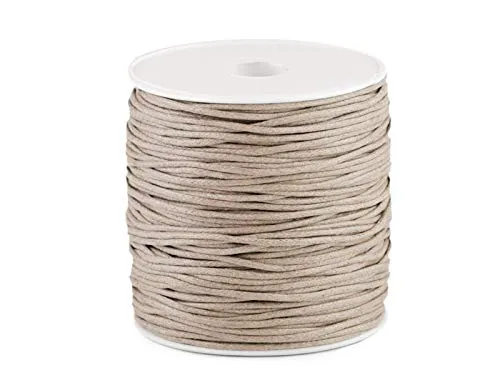 85-100m Gewachste Baumwollschnur 1,5-2mm Baumwollkordel Wachsband Schmuckherstellung
