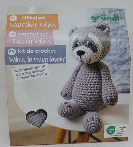 Häkelset Waschbär Wilma Häkelspaß zum Selberhäkeln von Gründl