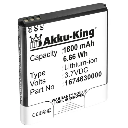Akku-King Navi Accu Batterie für Falk Ibex 25 Touring Ibex 32 - 1674830000