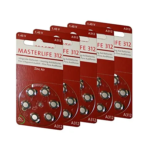MASTERLIFE Hörgeräte Batterien Typ 312 PR41
