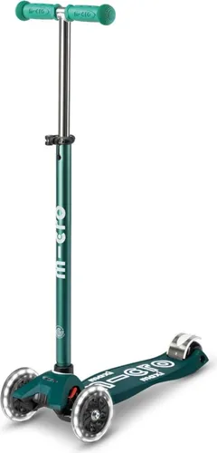 Micro Kinder Scooter Maxi Deluxe ECO LED , Grün